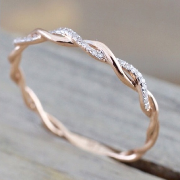NEW925Plated🌟SparkleTwistRose/Gold/SilverRing⚡️HP - Picture 4 of 4